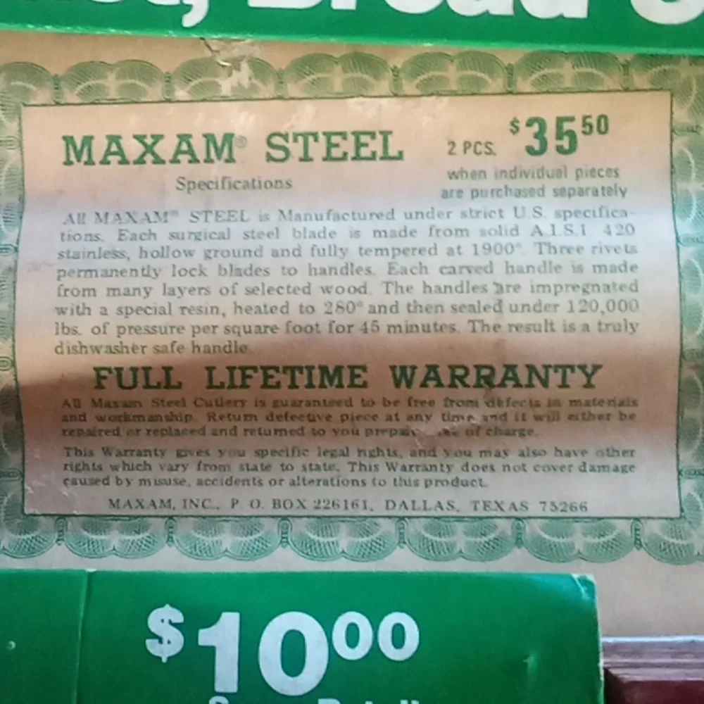 2 piece Maxam Steel cutlery set